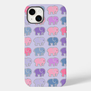 かわいいゾウ紫の模様 Case-Mate iPhone 14 PLUSケース