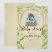 かわいいゾウ葉ズ 招待状 (正面/裏面)