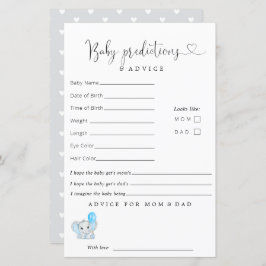 かわいいゾウ赤ちゃんシャワー予測アドバイス