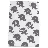 かわいいゾウ赤ちゃんシャワー抱き枕 ミディアムペーパーバッグ (裏面)