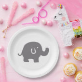 かわいいゾウ赤ちゃんシャワー紙プレート ペーパープレート (パーティー)