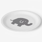 かわいいゾウ赤ちゃんシャワー紙プレート ペーパープレート (アングル)