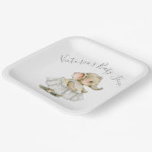 かわいいゾウ赤ちゃんシャワー紙プレート ペーパープレート (傾斜あり)