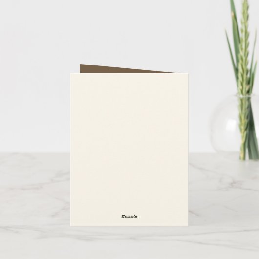 かわいいゾウ追加文字任意の目的 カード (裏面)