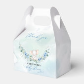 かわいいゾウ青い花ユーカリリース フェイバーボックス (裏面サイド)