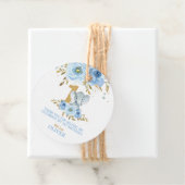 かわいいゾウ1stバースデーブルーフローラありがとう フェイバータグ (インサイチュ)