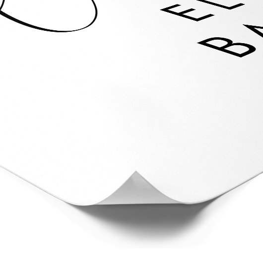 かわいいゾウeucalyptusベビーガールシャワーウェルカム ポスター (角)