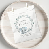 かわいいゾウeucalyptus男の赤ちゃんシャワーサンキュー フェイバーバッグ