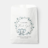 かわいいゾウeucalyptus男の赤ちゃんシャワーサンキュー フェイバーバッグ (正面)