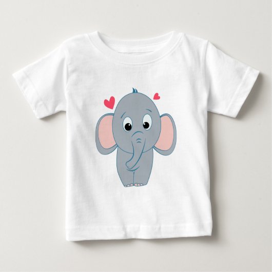 かわいいゾウTシャツ ベビーTシャツ (正面)