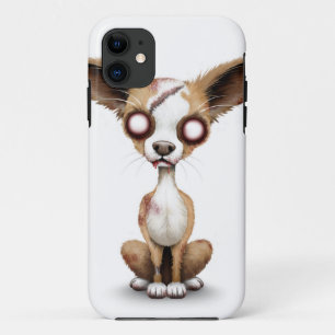 かわいいゾンビのチワワの小犬の白 iPhone 11 ケース