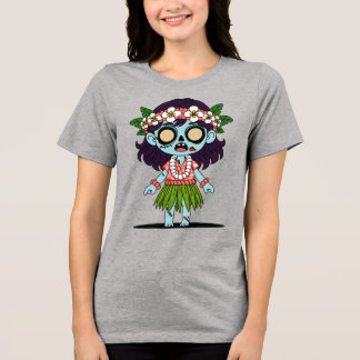 かわいいゾンビのフラダンス少女 トライブレンドＴシャツ