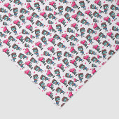 かわいいゾンビの女の子と男とハートのパターン 薄葉紙 (詳細)