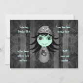 かわいいゾンビハロウィンキッズパーティー 招待状 (裏面)