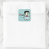 かわいいゾンビハロウィーン スクエアシール (バッグ)