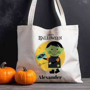 かわいいゾンビパーソナライズされたトリックまたはハロウィーンの治療 トートバッグ