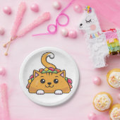 かわいいタおもしろいコの虹 ペーパープレート (パーティー)