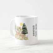 かわいいタイガーとカスタム文字 コーヒーマグカップ (正面左)