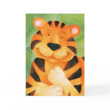 かわいいタイガーアート子供の誕生日カード