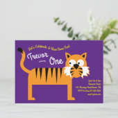 かわいいタイガーキッズ1st誕生日パーティの招待状 招待状 (スタンド正面)