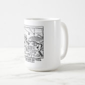 かわいいタイガーケーブルカードゥブロヴニク – かわいい漫画 コーヒーマグカップ (正面右)