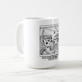 かわいいタイガーケーブルカードゥブロヴニク – かわいい漫画 コーヒーマグカップ (正面左)