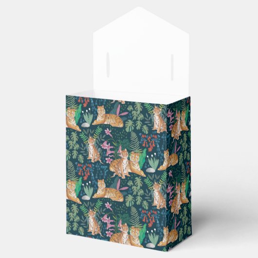 かわいいタイガーサファリジャングルベビーシャワー フェイバーボックス (オープン)