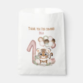 かわいいタイガーサファリワイルドワンガール1st誕生日パーティー フェイバーバッグ (正面)