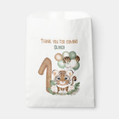 かわいいタイガーサファリワイルドワンボーイ1歳の誕生日パーティー フェイバーバッグ (正面)