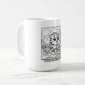 かわいいタイガーサーファーズアットブルジュアルアラブ漫画 コーヒーマグカップ (正面左)