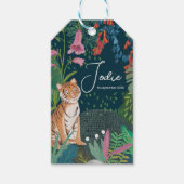 かわいいタイガージャングル新生児シャワー ギフトタグ (正面)