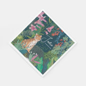 かわいいタイガージャングル新生児シャワー スタンダードランチョンナプキン (角)