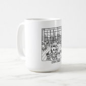 かわいいタイガースat an Art Studio in New York コーヒーマグカップ (正面左)