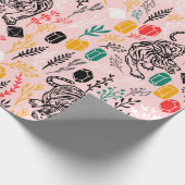 かわいいタイガーラッピング紙 ラッピングペーパー (角)