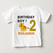 かわいいタイガー第2回誕生日パーティー ベビーTシャツ (正面)