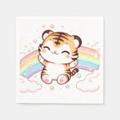 かわいいタイガー赤ちゃんシャワー スタンダードカクテルナプキン (正面)