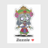 かわいいタイゾンビ シール (シート)