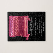 かわいいタイプライターパーソナライズされたジグソーパズル ジグソーパズル (横)