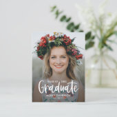 かわいいタイプ卒業発表はがき ポストカード (スタンド正面)