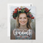 かわいいタイプ卒業発表はがき ポストカード (正面/裏面)