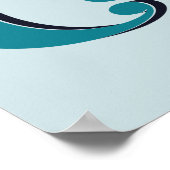 かわいいタイポグラフィオフィスホーム猫 ポスター (角)