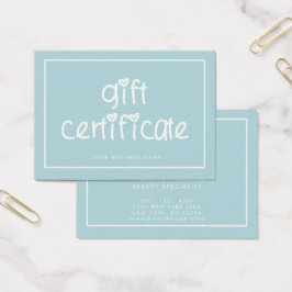 かわいいタイポグラフィカスタムカラーギフト券