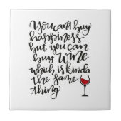 かわいいタイポグラフィワインユーモア タイル (正面)