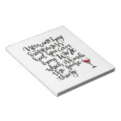 かわいいタイポグラフィワインユーモア ノートパッド (アングル)