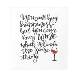 かわいいタイポグラフィワインユーモア ノートパッド