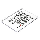 かわいいタイポグラフィワインユーモア ノートブック (左側)