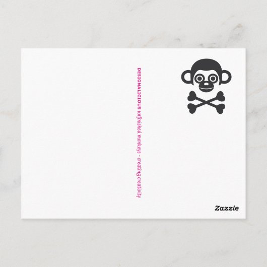 かわいいタイポグラフィーのラブポストカード ポストカード (裏面)