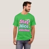 かわいいタイポグラフィー アンロック Tシャツ (正面フル)