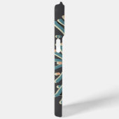 かわいいタイポグラフィ冬のスノーフレークガーリーグレイティール(緑がかった色) Case-Mate iPhoneケース (裏面 / 右)