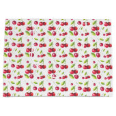 かわいいタイルさくらんぼ模様のフルーツパーティー ラージペーパーバッグ (正面)